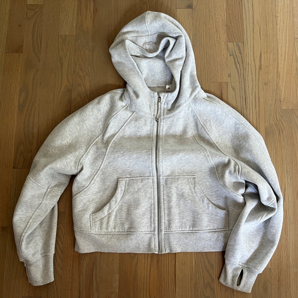 Lululemon Oversized Full-Zip Hoodie Heathered Core Ultra Light Gray Grey M/L